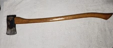 VTG Genuine Ludell single bit Axe with Original 35" Ludell Hickory USA Handle. 