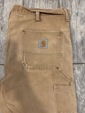 Carhartt Men's Carpenter Pants Khaki Size 40x32 Relaxed Fit