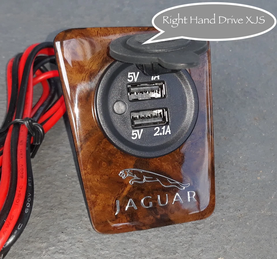 Jaguar XJS Wood New Ski-Slope Console Panel USB - Image 4 of 4