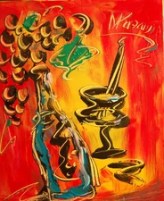 DRINK TIME  painting Abstract Modern Art  Contemporary  WALL DECOR EY3G4F