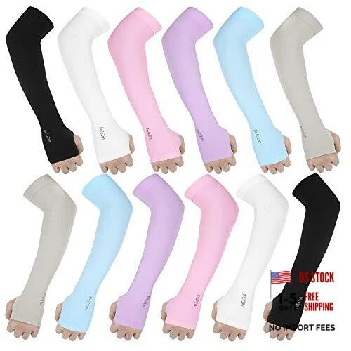 6 Pairs Arm Sleeves for Women Men UPF50+ UV Protection Sun Sleeves Sport