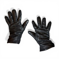 Wilsons Suede  Leather Black Gloves Size M Genuine Leather vintage