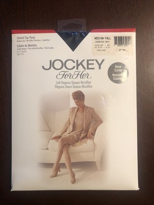 Jockey For Her Control Top Panty- Opaque Leg Microfiber Canadian Navy Med Tall