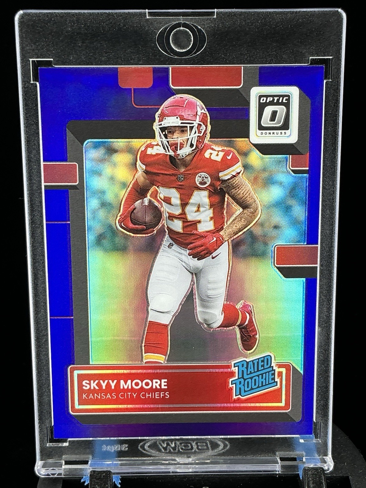 2022 Panini Donruss Optic Skyy Moore Purple Prizm Rated Rookie /50 #224 Chiefs