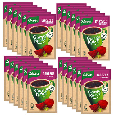  Knorr Gorący Kubek Barszcz czerwony 14 g x 24 sztuki ZESTAWY