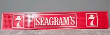 Seagram's 7 Crown Red Rubber Bar Rail Drip Spill Mat 2 ft x 4 in