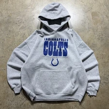 Indianapolis Colts Hoodie Mens Large Gray Team NFL Football Pullover Sweatshirt
