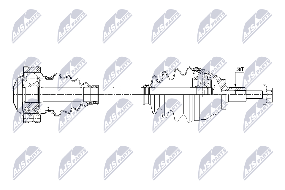 Front Left NTY NPW-VW-207 Drive Shaft for AUDI,SEAT,SKODA,VW - Image 4