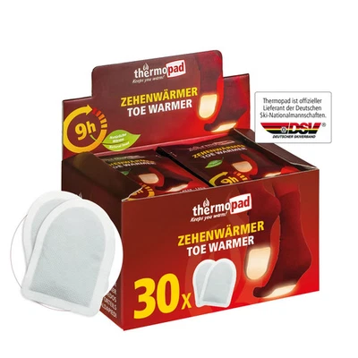 30 Paar THERMOPAD Zehenwärmer - Fußwärmer - 8h Wärme