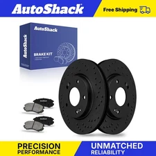 Front Drilled Slotted Brake Rotors Ceramic Pads for Hyundai Sonata 2.4L V6