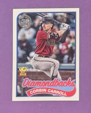 Topps Corbin Carroll Arizona Diamondbacks 2024 Series 1 1989 Insert Card #89B-99