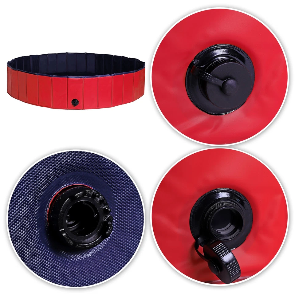 lionto faltbarer Hundepool Schwimmbecken für Hunde Hundebad Wasserbecken - Bild 4 von 4