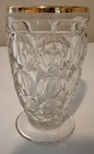 Vintage 18 pc Jeanette Glassware Serving Set - Thumbprint Style with Gold Trim — photo 6