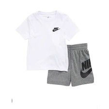 Nike Two Piece Outfit Carbon Heather T-Shirt  Shorts Size: 6 NWT