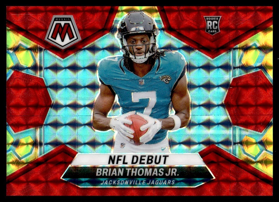 2024 Panini Mosaic Red Fusion Brian Thomas Jr. 75/80 Jacksonville Jaguars #282