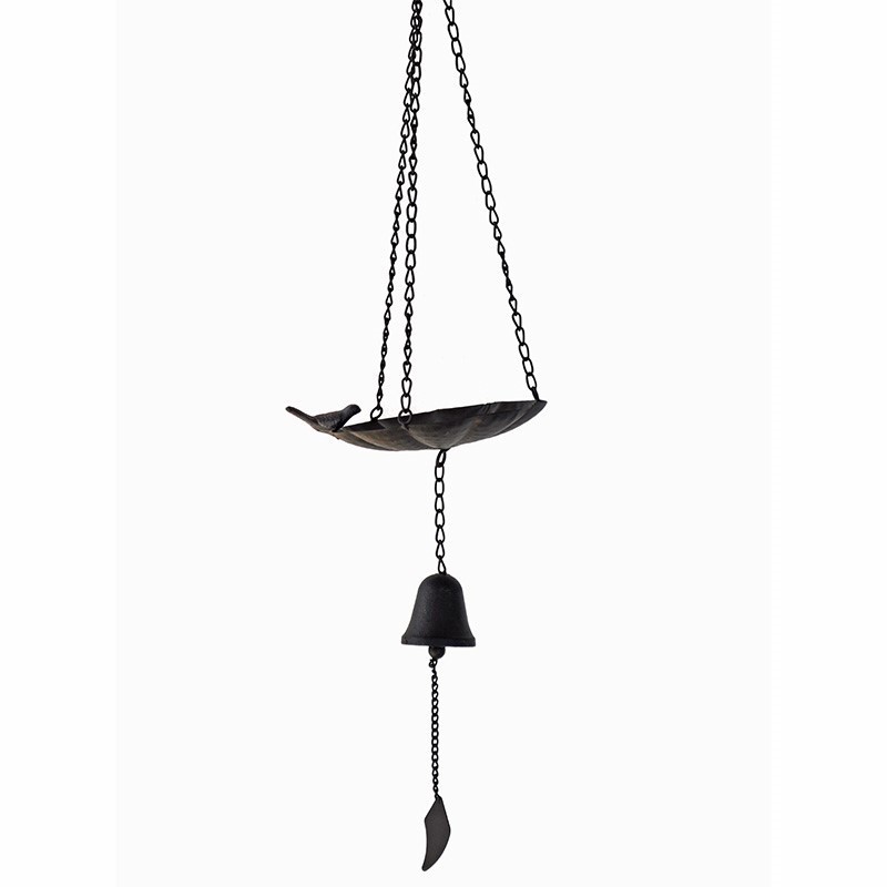 Carillon des oiseaux 17x65cm mobile éolien suspendu clochette jardin