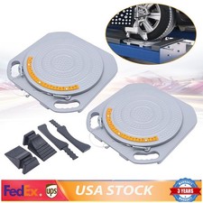 New 2x Wheel Car Truck Front End Wheel Alignment Turntable Turn Plates Tool Kit
