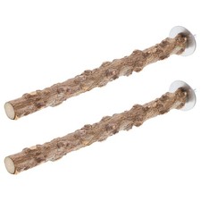 Light Brown Natural Wooden Perch for Parakeet Cage Durable Bird Climbing Stand