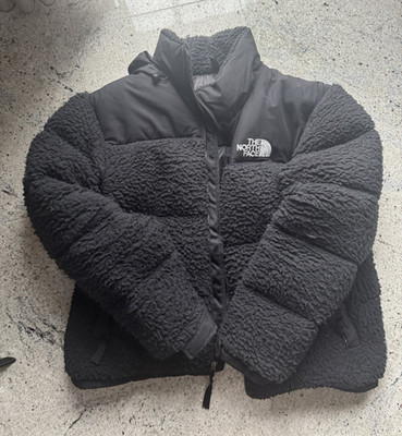 The North Face Herren Daunenjacke Fleece mit Kapuze schwarz Gr. L