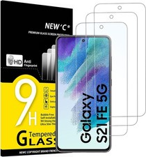 NEW'C 3 Pack Designed for Samsung Galaxy S21 FE 5G Screen Transparent