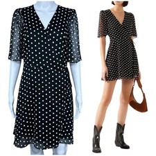 Alice Olivia Sandra Embroidered Floral Wrap Dress Size 8 Fairy Whimsigoth Flowy
