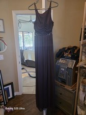 David's PLUM EVENING GOWN STRAPLESS BACK ZIP SZ 2