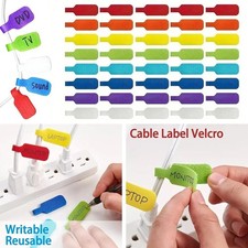 10/100Pc Write On Cord Labels Cable Tags Wire Marker for Cable Identification UK