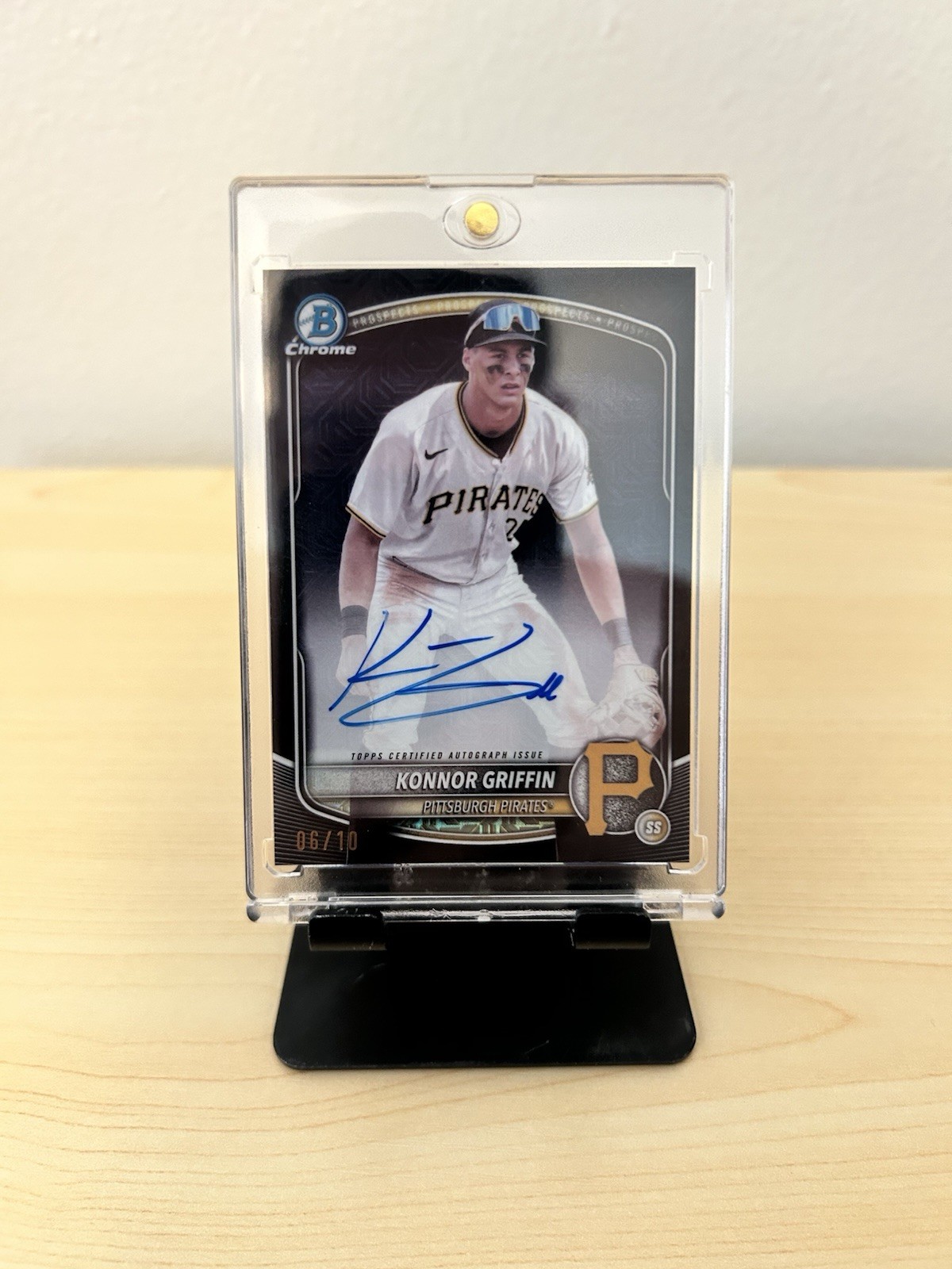 2025 Bowman Prospect Mojo Autographs#BMA-KG Konnor Griffin Black Refractor /10