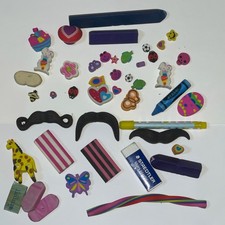 LOT Erasers Random Shapes and Sizes Over 40 in Total