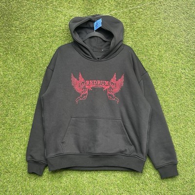 Redrum Immortal Hoodie Mens Small Black Pullover Heavy Thick Wings y2k Grunge