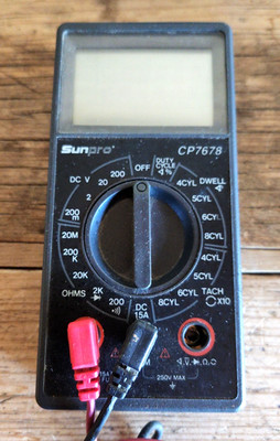 Sunpro CP7678 Digital Multimeter Fused Current Terminal Test Leads