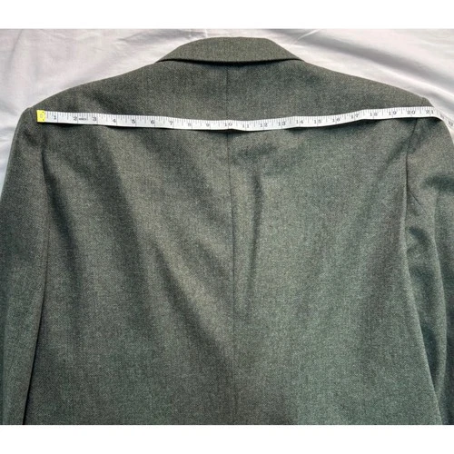 JF J Ferrar Mens Green Herringbone Wool Blend Topcoat Overcoat XXL NEW image 9