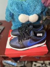 Size 5.5 GS - Nike Dunk Low Black Midnight Navy
