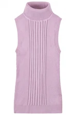 Socal Look Women's Sleeveless Turtleneck Sweater Top in Stretchable Viscose