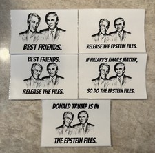 Anti-trump 5 Sticker Combo Pack Epstein Files 4 In X 6 In - 5 Total Anti-trump 5 Sticker Combo Pack Epstein Files 4 In X 6 In - 5 Total