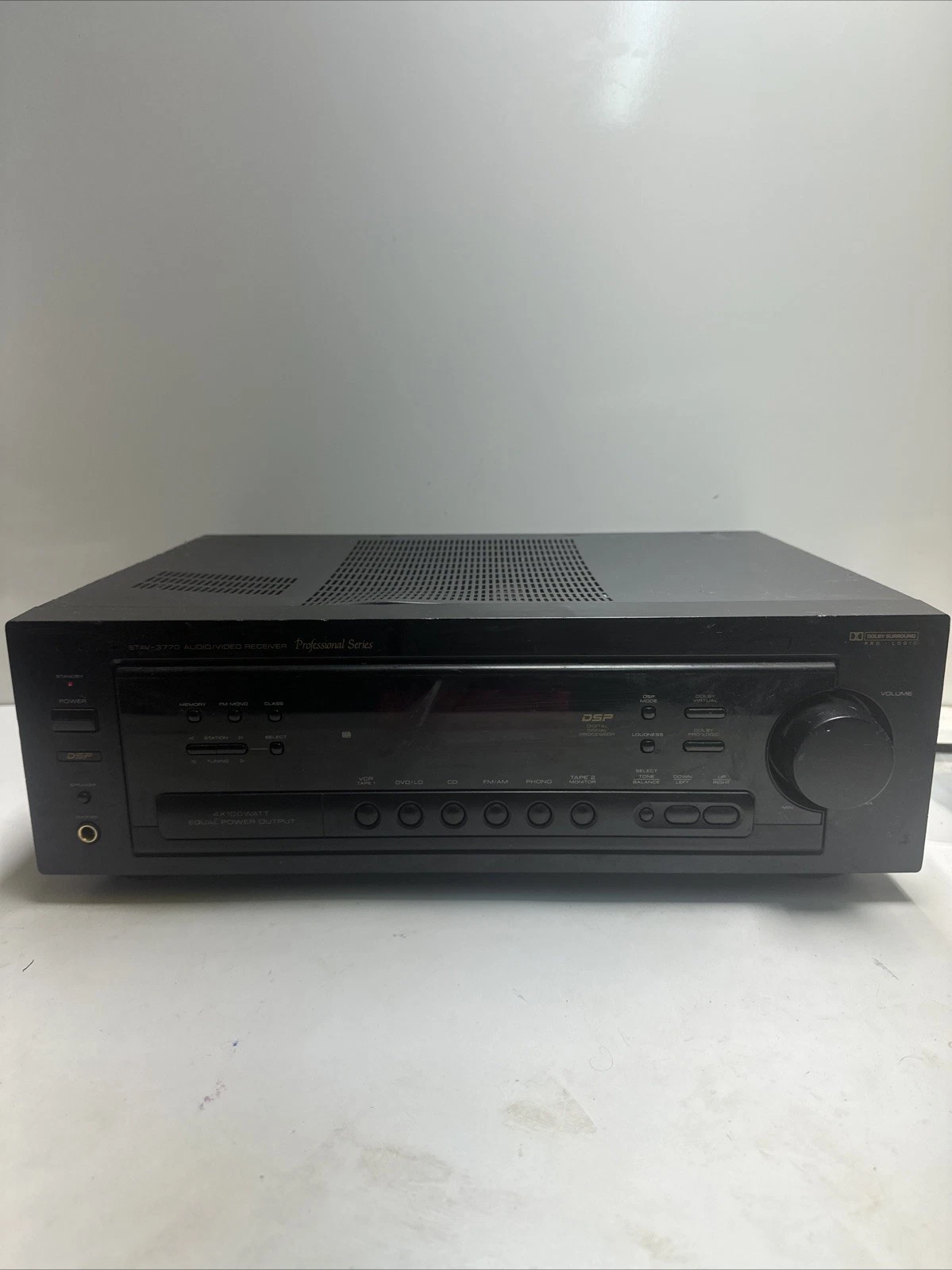 🔥1999 Optimus STAV-3770 5.1 Channel AV 450W Home Theater Receiver No Remote