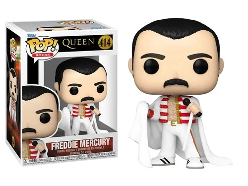 Funko POP! Rocks - Queen Freddie Mercury with Cape Figure #414 + Protector