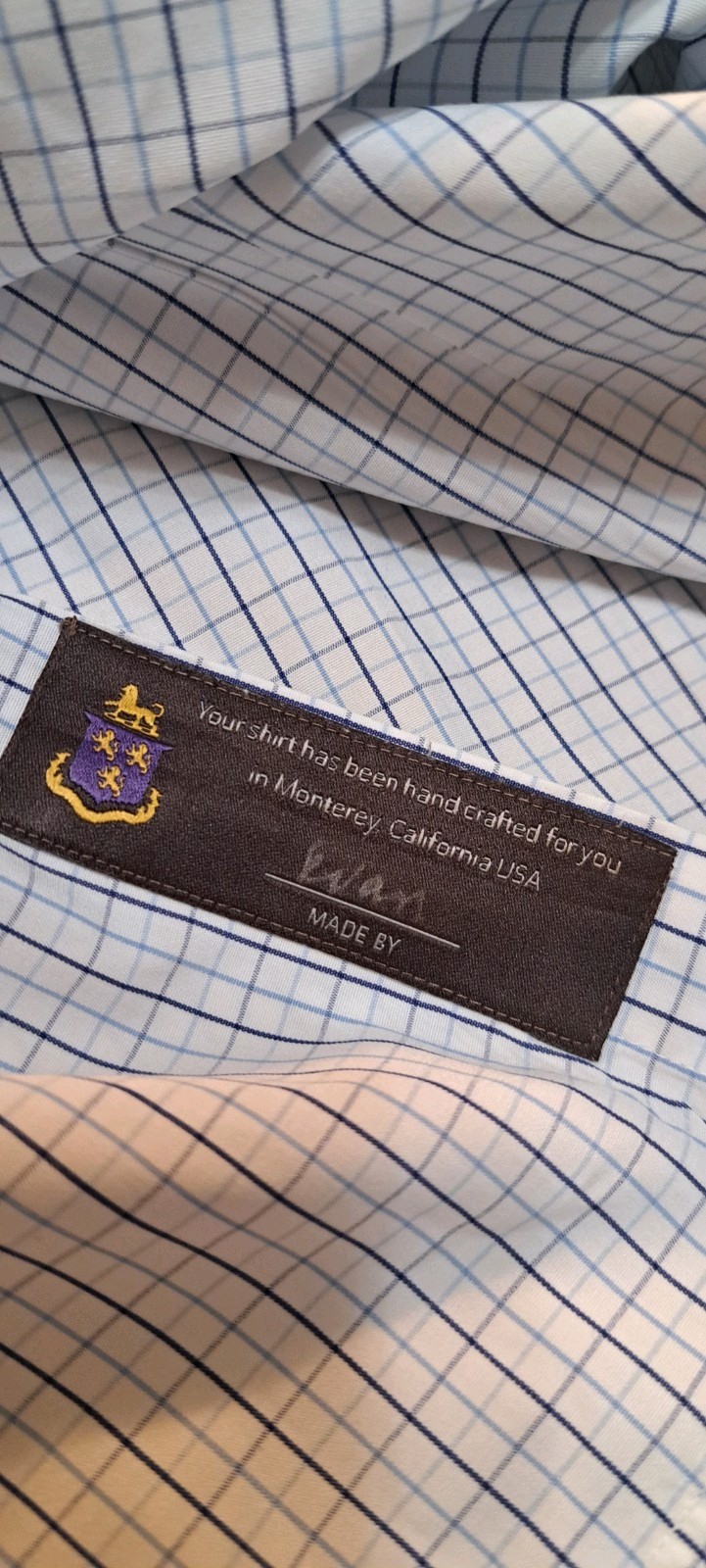 Robert Talbott Bespoke Button-down Dress Shirt Bl… - image 5