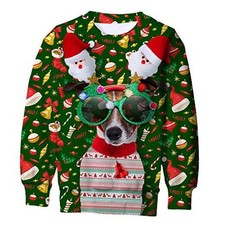 Kids Ugly Christmas Sweater Girls Boys Xmas 10-12 Years A1 Christmas Dog