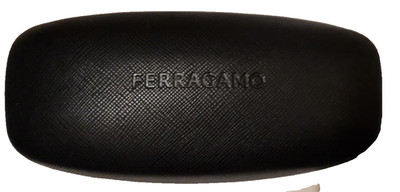Ferragamo Eyeglasses Case Hard Shell Felt Lined Storage Travel Carrier