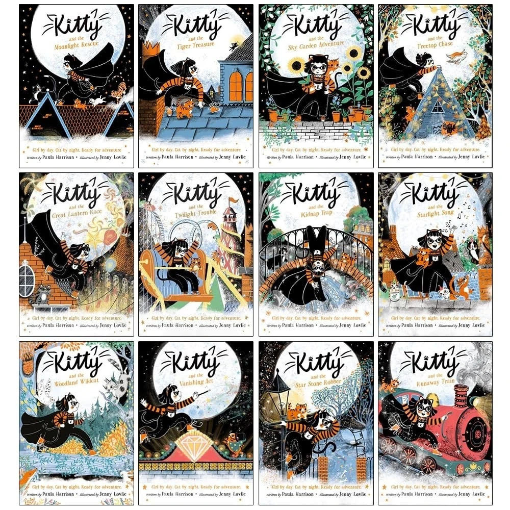 Paula Harrison Kitty Series 1-12 Books Collection Set Moonlight Rescue, Tiger