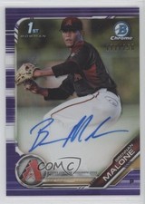 2019 Bowman Draft Chrome Pick Purple Refractor 177/250 Brennan Malone Auto 03j5
