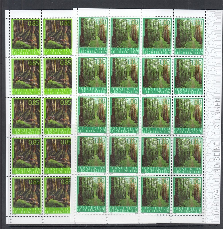 Liechtenstein #1444-47 Landscapes SHEET SET (Mint Never Hinged) cv$180.00