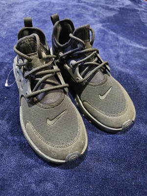 Nike React Presto GS Triple Black BQ4002-005 Size 4.5 Y/6 Women