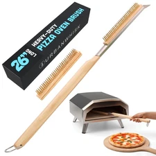 Urban Whisk 26" Pizza Oven Brush with Scraper – Pizza Brush for Pizza Oven wi...