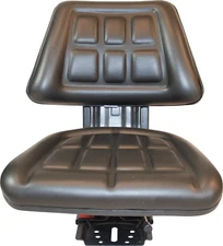 Black Tractor Suspension Seat & Adapter Fits Long 260 310 350 360 460 460DT 560