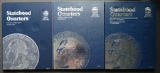 Set of 3 - Whitman Statehood Quarters Coin Folders Album #1-3 1999-2009 Book