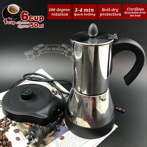 Electric Espresso Moka Stainless Steel 