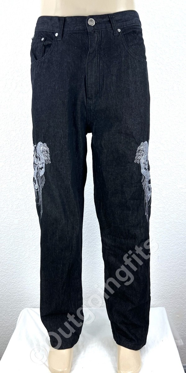 NWOT Game Time Denim Jeans Wear Vogue Fashion Men's Skeleton Heads