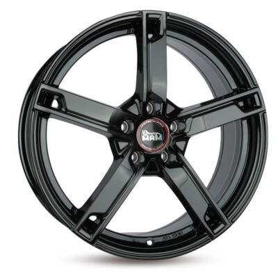4x MAM W4 black painted 7x17 ET48 - LK5/108 ML72.6 Felge Alu